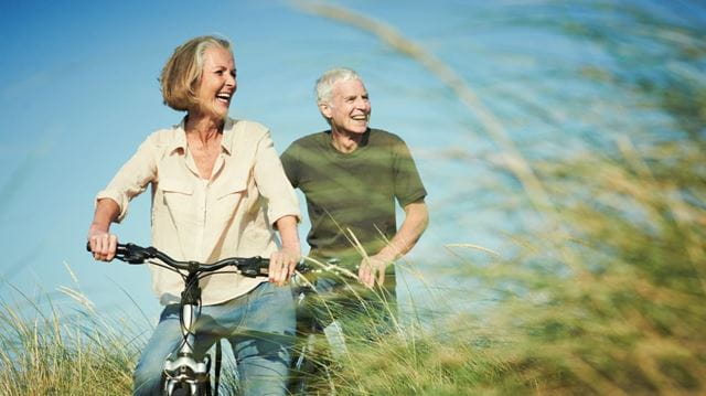mature couple on holiday
